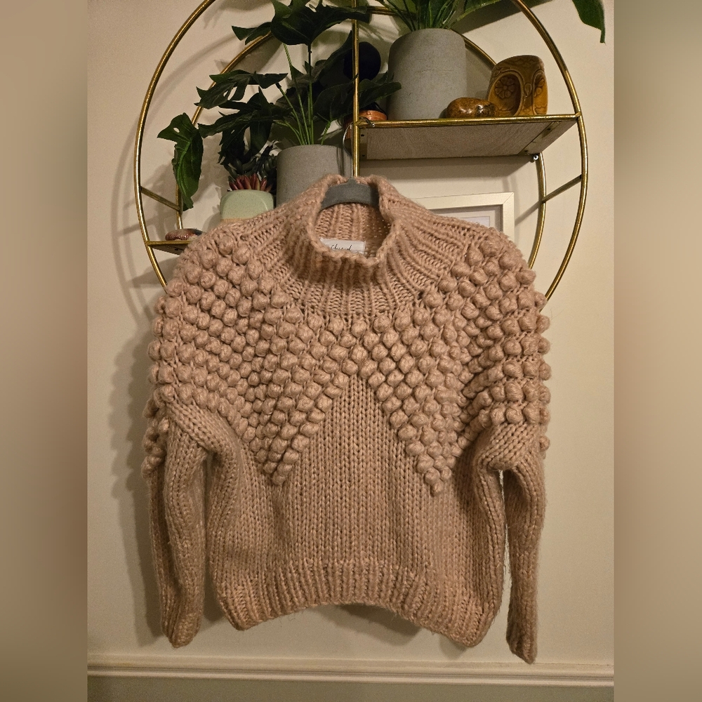 Chicwish Handmade Wool Blend Bubble Sweater